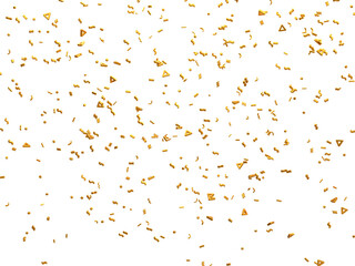 Realistic Golden Confetti and serpentine explosion For The Festival Party Ribbon Blast Carnival Elements Or Birthday Celebration