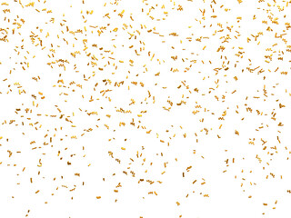 Realistic Golden Confetti and serpentine explosion For The Festival Party Ribbon Blast Carnival Elements Or Birthday Celebration