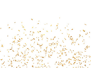 Realistic Golden Confetti and serpentine explosion For The Festival Party Ribbon Blast Carnival Elements Or Birthday Celebration