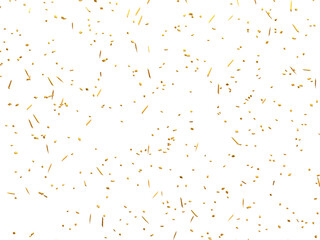 Realistic Golden Confetti and serpentine explosion For The Festival Party Ribbon Blast Carnival Elements Or Birthday Celebration