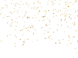 Realistic Golden Confetti and serpentine explosion For The Festival Party Ribbon Blast Carnival Elements Or Birthday Celebration