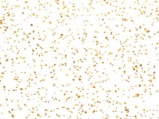 Realistic Golden Confetti and serpentine explosion For The Festival Party Ribbon Blast Carnival Elements Or Birthday Celebration