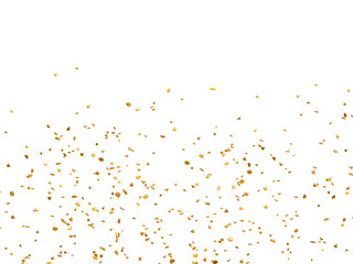 Realistic Golden Confetti and serpentine explosion For The Festival Party Ribbon Blast Carnival Elements Or Birthday Celebration