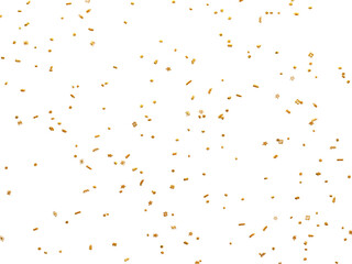 Realistic Golden Confetti and serpentine explosion For The Festival Party Ribbon Blast Carnival Elements Or Birthday Celebration