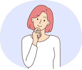 Woman thinking of problem solution