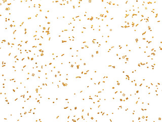 Realistic Golden Confetti and serpentine explosion For The Festival Party Ribbon Blast Carnival Elements Or Birthday Celebration