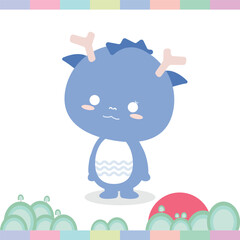 2024 The Year of the Blue Dragon, Happy New Year
