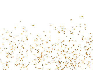 Realistic Golden Confetti and serpentine explosion For The Festival Party Ribbon Blast Carnival Elements Or Birthday Celebration