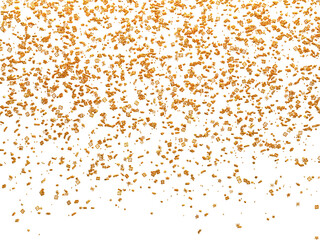 Realistic Golden Confetti and serpentine explosion For The Festival Party Ribbon Blast Carnival Elements Or Birthday Celebration