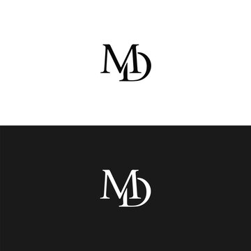 MD logo. M D design. White MD letter. MD, M D letter logo design. Initial letter MD linked circle uppercase monogram logo. M D letter logo vector design. 