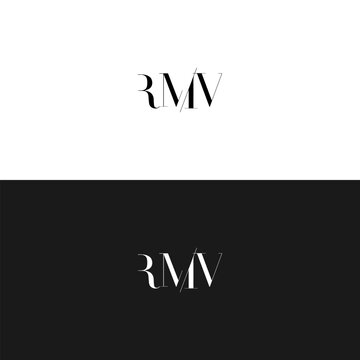 RMV logo. R M V design. White RMV letter. RMV, R M V letter logo design. Initial letter RMV linked circle uppercase monogram logo. R M V letter logo vector design. 