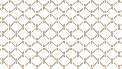 Brown and white ornament mesh pattern