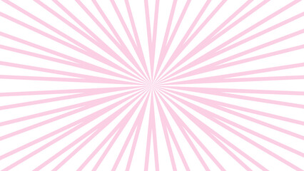 Pink and white sunburst background