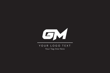 GM letter logo design on luxury background. MG monogram initials letter logo concept. GM icon design. MG elegant and Professional letter icon design on black background. M G MG GM