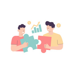 Collaboration and partnerships Vector Illustration