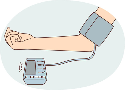 arm with blood pressure monitor clip art preview