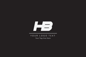 Vector Letter H B Hexagonal Minimal and Trendy Professional Logo Design On Black And White Background