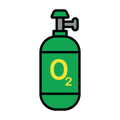 Oxygen tank icon design, illustration design