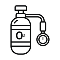 Oxygen tank icon design, illustration design