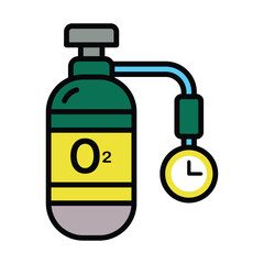 Oxygen tank icon design, illustration design