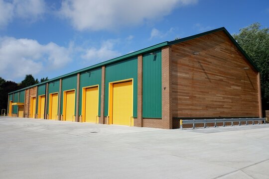 Travis Perkins single storey warehouse unit in Church Wharf, Church Street, Rickmansworth, Hertfordshire, UK
