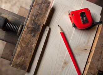 Woodworking workbench.
