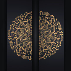 Golden Luxury ornamental mandala background