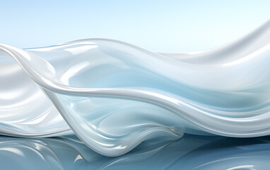 Wallpaper white line vector, in the style of futuristic chromatic waves, digitally enhanced Generated AI