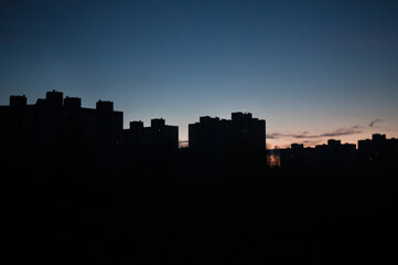 Blackout in Kyiv. War in Ukraine.