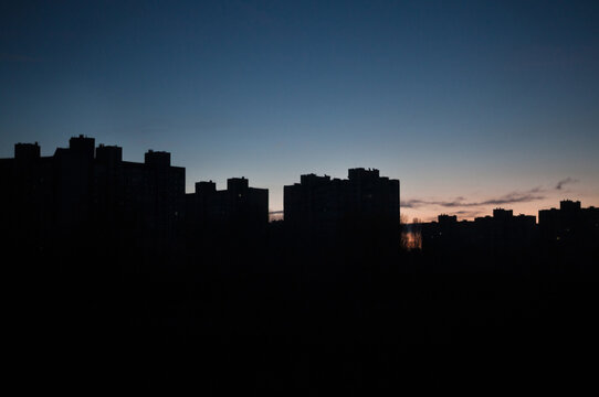 Fototapeta Blackout in Kyiv. War in Ukraine.