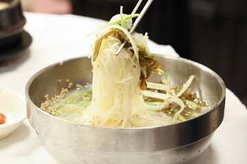 Noodles with Radish Water Kimchi