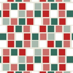 red and green squares pattern for Christmas festival 
