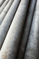 Concrete pipes.