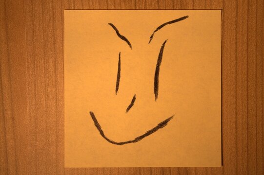 Post-it spiteful gloating face
