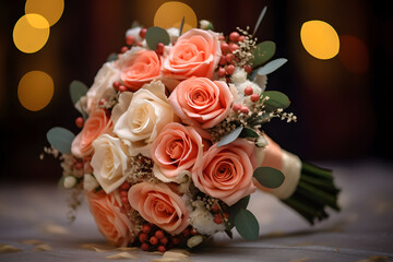 Beautiful wedding bridal bouquet