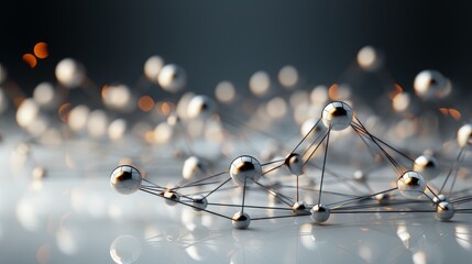 The interconnected lines and dots, symbolizing the digital connectivity of Cyber Monday. AI generate