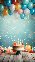 Birthday party balloons	