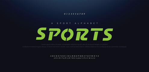 Sport Modern Alphabet Font. Typography urban style fonts for technology, digital, movie logo design. vector illustration