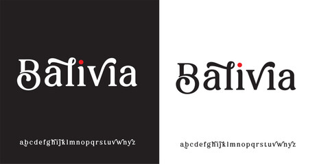 BALIVIA  luxury elegant typography vintage serif font wedding invitation logo music fashion property - obrazy, fototapety, plakaty