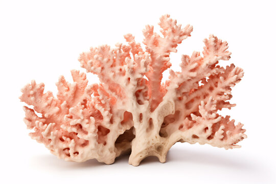 A picture of arid coralline on a pristine white surface.