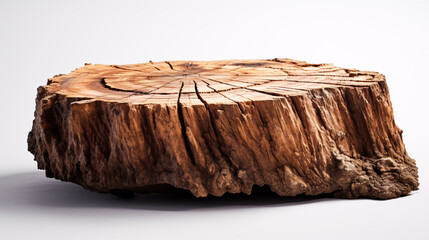 A solitary tree trunk stands alone on a pallid field.