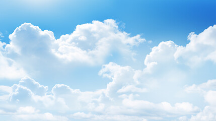Fototapeta premium The tranquil winter sky showcases luminous hues from a beautiful white-clouded blue to a radiant white.