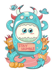 Obraz premium cartoon monster