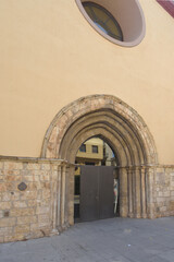 facade of Sant Domenech church; La Seu dâ€™Urgell; LLeida; province; Catalonia; Spain;