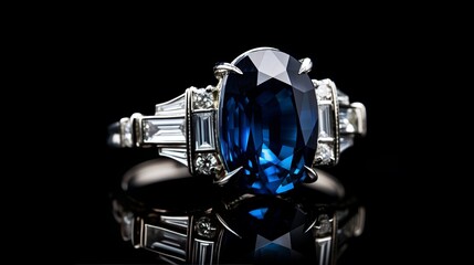Captivating Sapphire Against Starry Night
