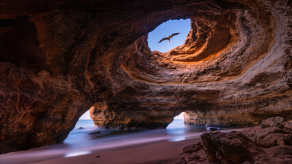 Tranquil landscape featuring an ocean Benagil Cave Algarve