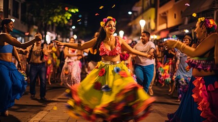 Fototapeta premium Feria de Cali: A Symphony of Color and Dance