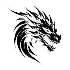 Chinese-style black dragon logo