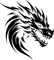 Chinese-style black dragon logo