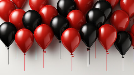 Bunch of colorful balloons, great banner for birthday cards